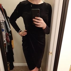 Black Velvet long sleeve dress
